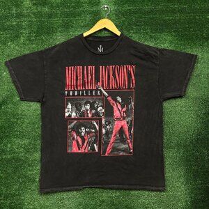 Michael Jackson Thriller Album Mineral Wash T-Shirt Size Large